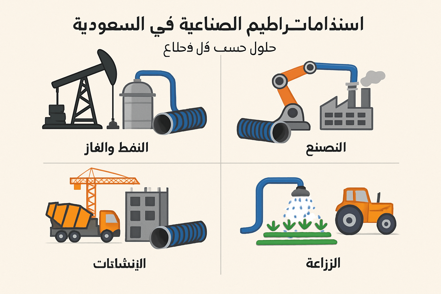 نفط وغاز: معدات حفر وأنابيب ومصادر طاقة